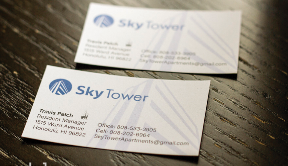 Sky Tower Business Cards